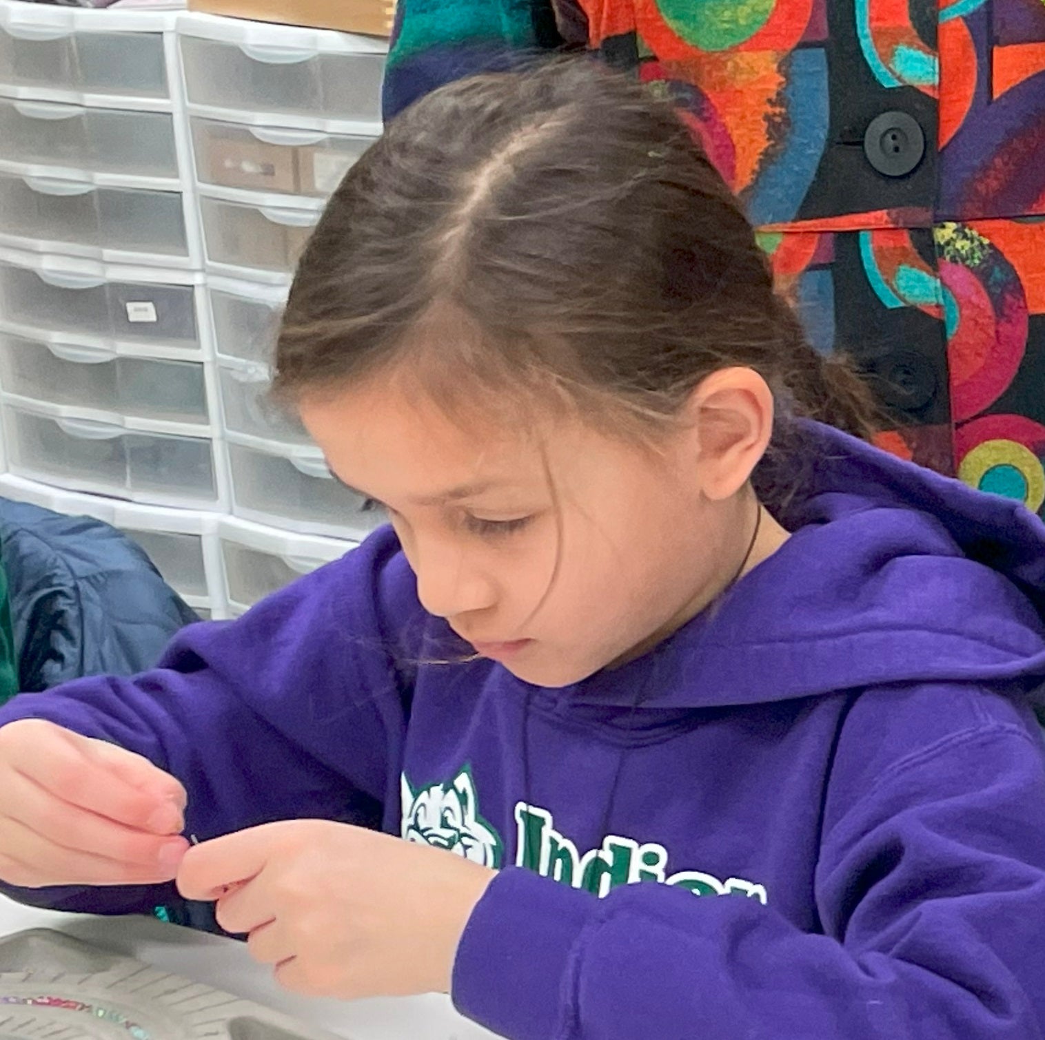 January Classes Blue Santa Beads