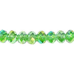 CRY-6RL25AB 6x4 Roundels Peridot AB