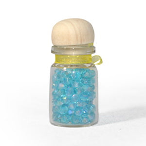 CRY-6BI17AB 6mm Bicone Med. Aquamarine AB