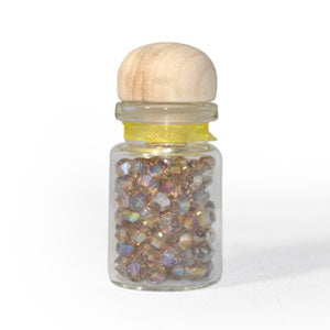 CRY-3BI35AB 3mm Bicone Smokey Topaz AB