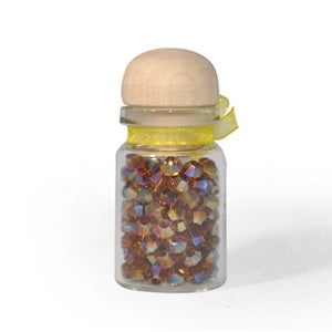 CRY-3BI8AB 3mm Bicone Med. Smoked Topaz AB