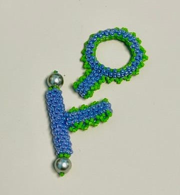 08-09-26 Beaded Toggle Stitch a toggle in a color to work with your necklace. Christy 11:00-1:00pm