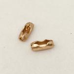 1.5mm Ball Chain Connector Satin Gold