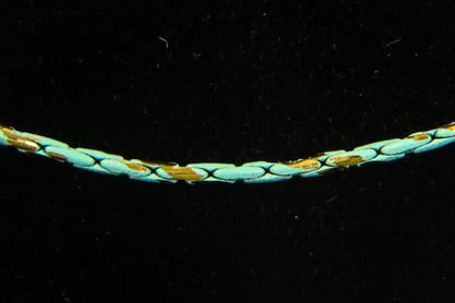 CH-CC-CH-874TURQ 1mm Turquoise/Gold Rope