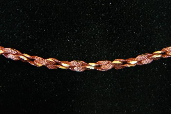 CH-CC-CH-875BRN 3mm Brown/Gold Rope
