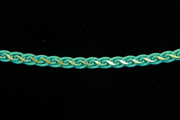 CH-CC-CH-876TURQ 3mm Turquoise/Gold Rope