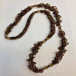 11-12-24 Satsuma Vine Necklace I An embellised necklace made up of different stitches; Satsuma first. Christy 11-1pm