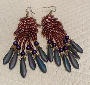 02-22-26 Holly Bean Earrings What a fun dangle done in any color. Christy 11:00-1:00pm
