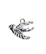 CA-CB-K126S Swallow Bird Charm Silver Plate