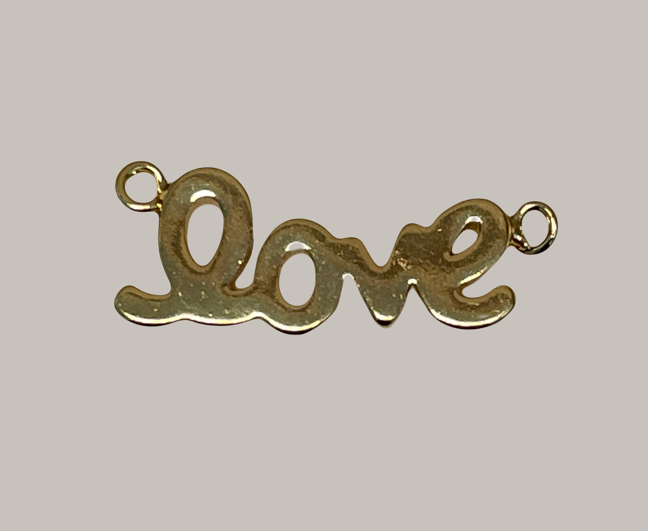 CA-CB-K137G 2 Loop Love Charm Gold Plate