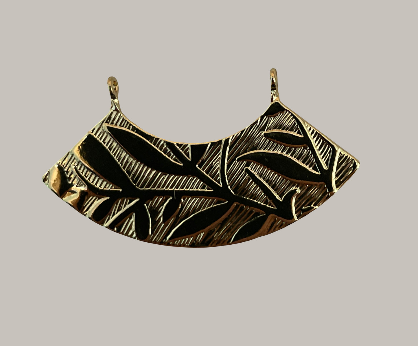 CA-CB-K141G Leaf & Flower Pendant Gold Plate
