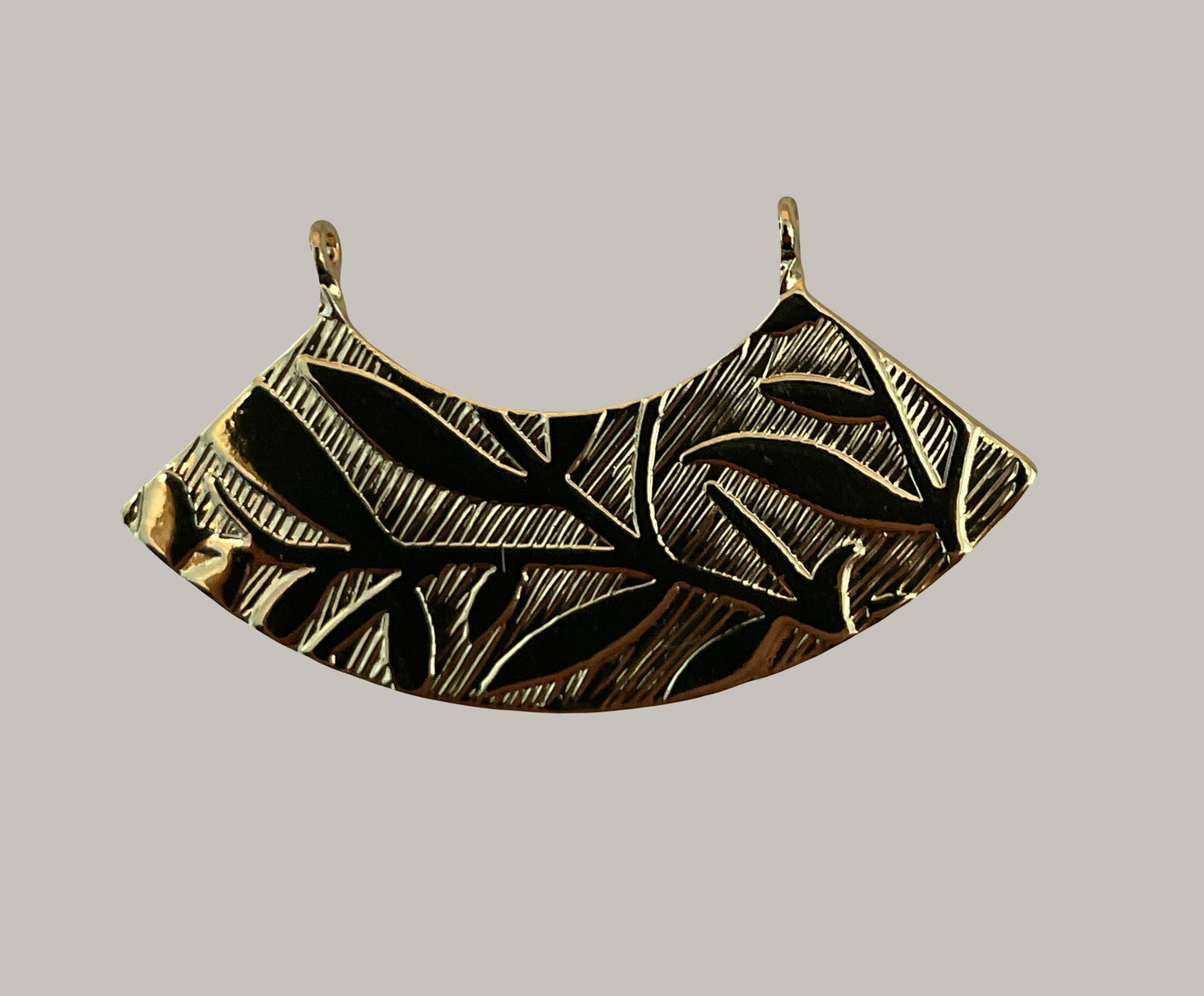 CA-CB-K141G Leaf & Flower Pendant Gold Plate