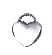 CA-CB-K142S 18x16 Heart Pendant Silver Plate