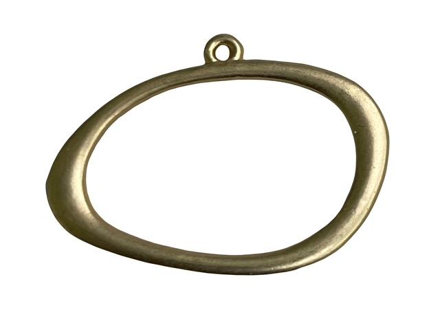 CA-CB-K22SG 25x18 Flat Loop Pendant Satin Gold