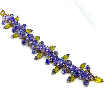 06-07-26 Randy''s Right Angle Cuff Right angle weave pearls and gemstones into a gorgeous wristlet. Linda 11:00-1:00pm
