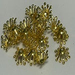Gold Starburst Bead Caps