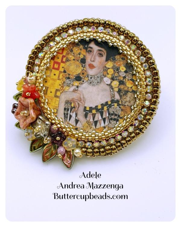 10-21-23 Painted Lady Bead Embroidery Use the amazing kit to bead an embroidered pin. Kit $48. Andrea 11-3pm