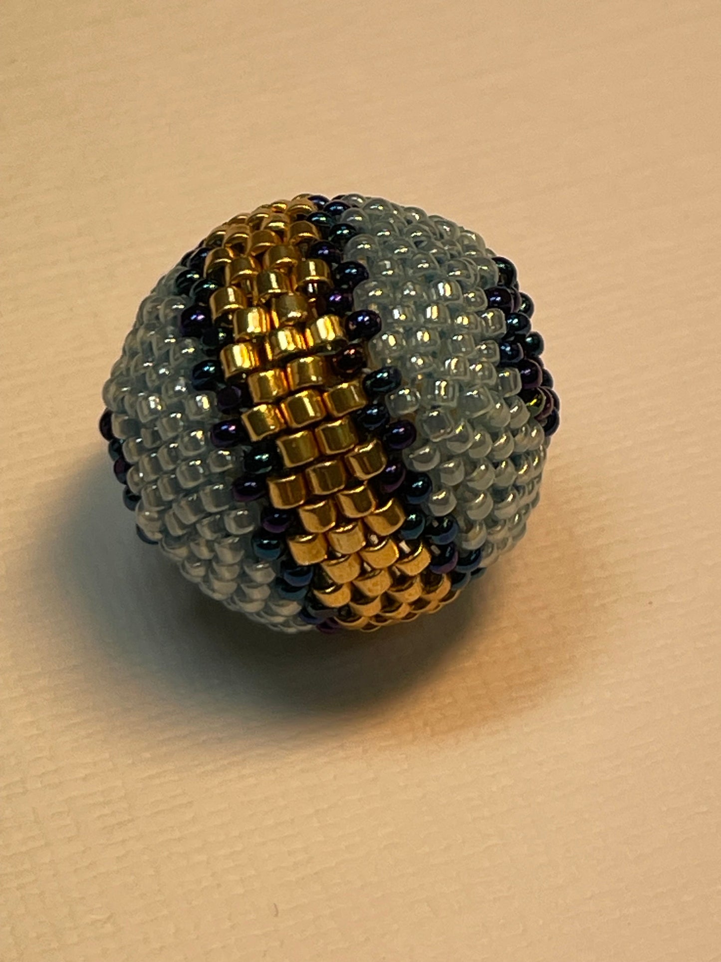 08-13-23 Beaded Bead Choose your colors to bead a pattern around a wooden bead. Christy Potter 11-1pm