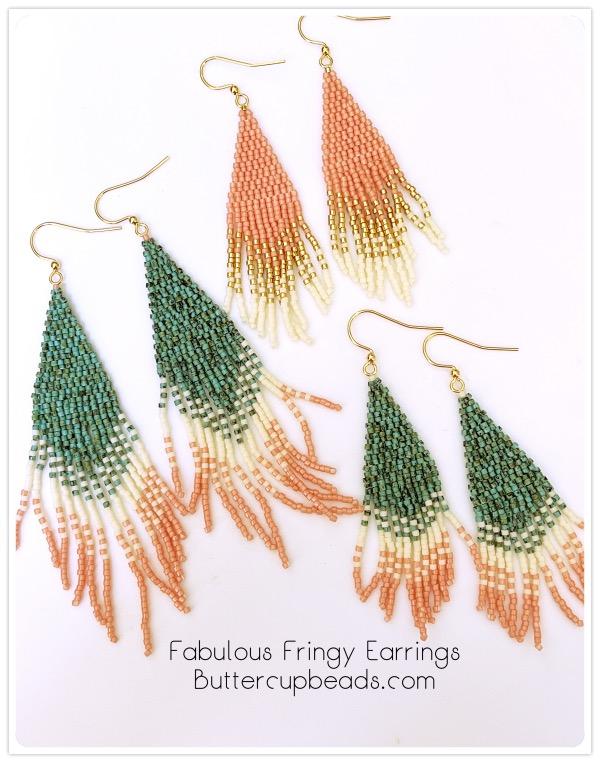 09-12-23 Fabulous Fringe Earrings This fringe earring combines ladder, brick and fringe techniques. Andrea 1-4pm