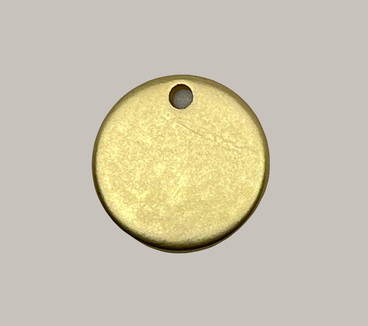 CA-CB-K28SG 12mm Round Drop Disc Satin Gold