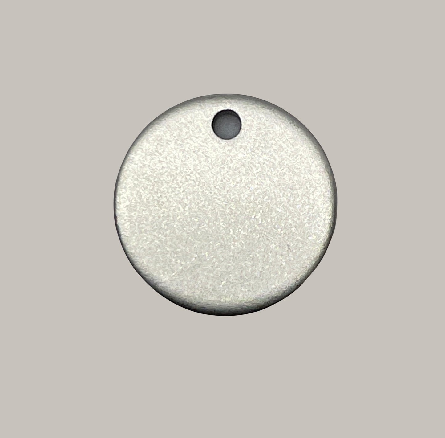 CA-CB-K28SR 12mm Round Drop Disc Satin Rhodium