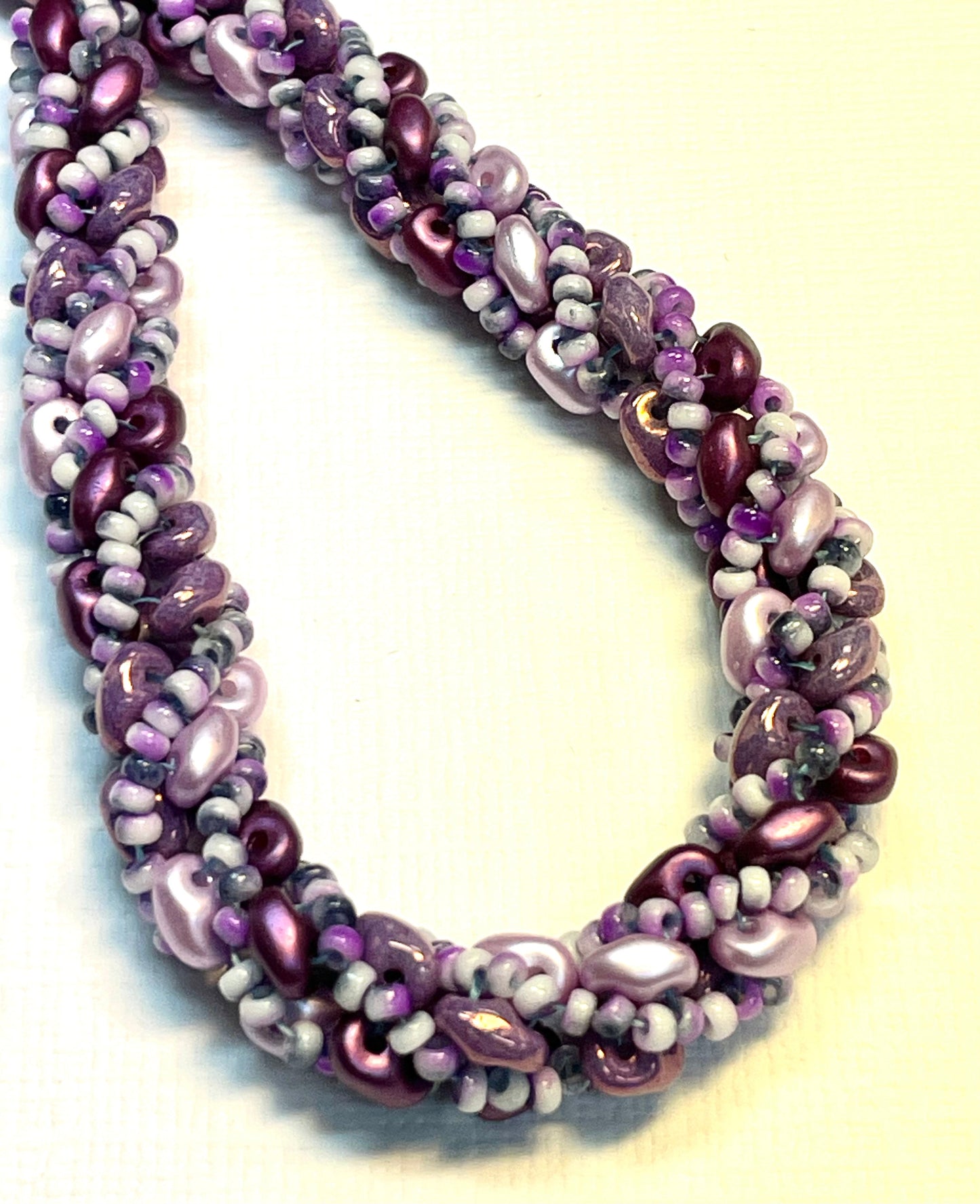 08-09-23 SuperDuper Rope What fun to use SuperDuo beads to make this rope. Christy Potter 11-1pm