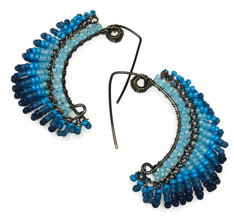 02-01-24 Colorful Swoop Earrings Choose a rainbow of colors to add to a simple frame. Melody 1:30-4:30pm