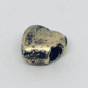 CA-MM-X0030-AG Heart Bead Antique Gold