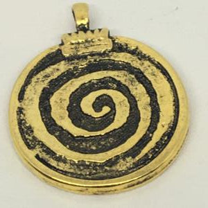 CA-MM-X3777-AG Spiral Pendant Antique Gold