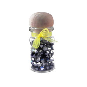 CRY-6BI62 6mm Bicone Black Silver