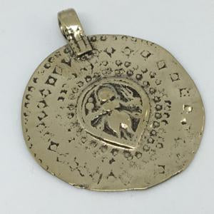 N1860-W  White Bronze India 50.4x41.5 mm