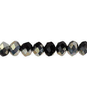 CRY-4R62 4mm - 32 cut Black Half Silver