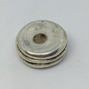 CA-MC-AR3-S Ridged Donut 20x10mm Silver