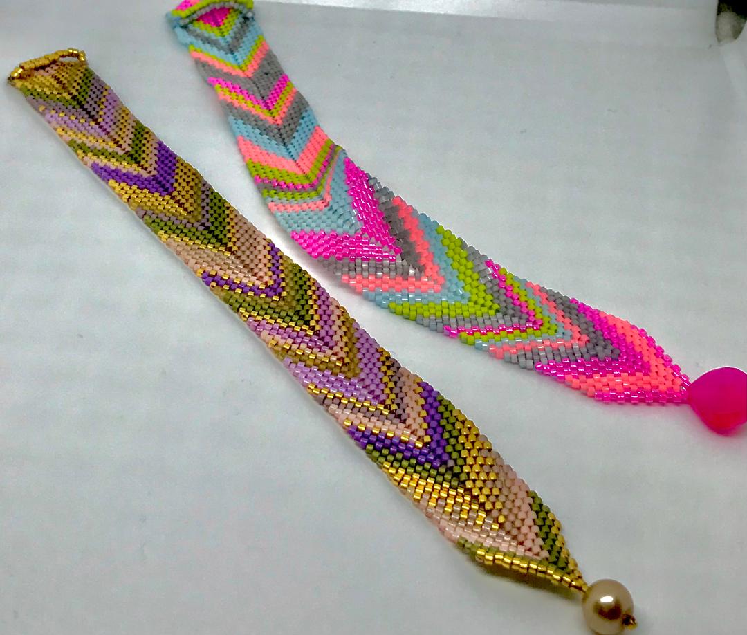 06-21-25 Barbagello Bracelet Create a cuff with diagonal bead weaving. Linda 2:00-4:00pm