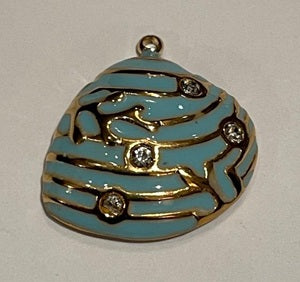 CA-CB-A039SSG Multi Color TurquoiseSeashell Stainless Steel Gold
