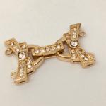 26x15 Crys Buckle Clasp Gold (EPG)