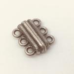 3 Loop Mag Clasp Antique Silver