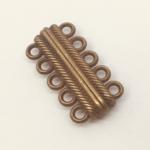 5 Strand Mag Clasp Antique Brass