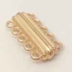 5 Strand Mag Clasp Satin Gold