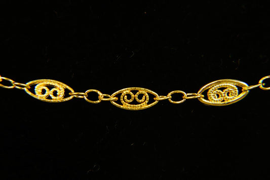 CH-CC-CH-6G 7x4mm Filigree Links
