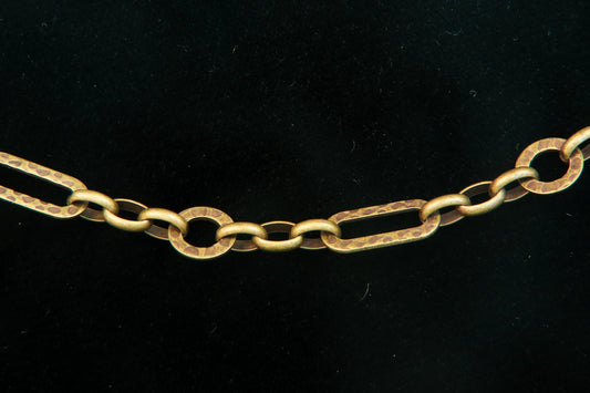 CH-CC-CH-813AB Alt Hammered Oval Links/3 Plain Ovals