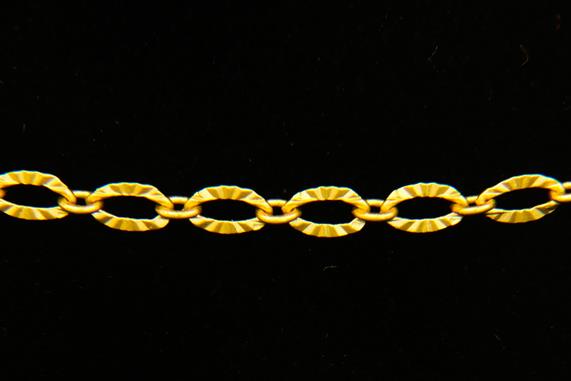 CH-CC-CH-867SG 3x4.8mm Textured Oval Link
