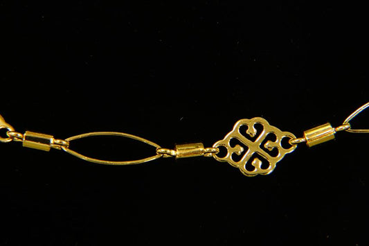 CH-CC-CH-914G 12x8 Filigree Link/14.5mm Oval