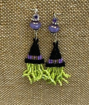 10-04-26 Witches Hat Earrings Stitch up a cute pair of witch's hats for Halloween Donna 10:30-12:30pm