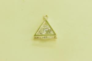 CA-CB-K110G 12.5mm Triangle Charm Gold Plate