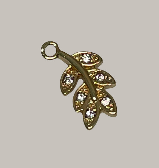 CA-CB-K117G 12mm Leaf Charm Gold