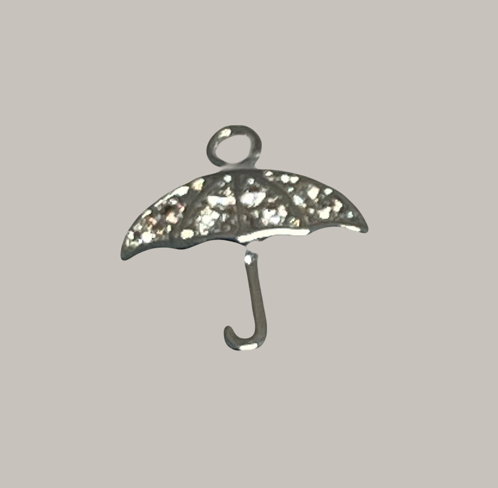 CA-CB-K119S Umbrella Charm Silver Plate