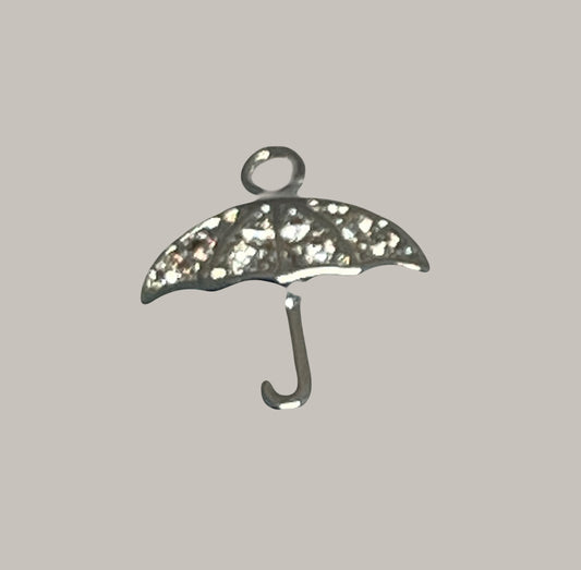 CA-CB-K119S Umbrella Charm Silver Plate