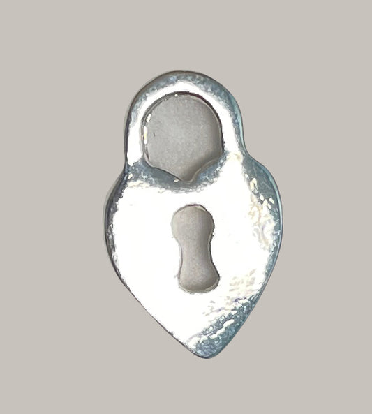 CA-CB-K123S 16x10 Lock Charm Silver Plate