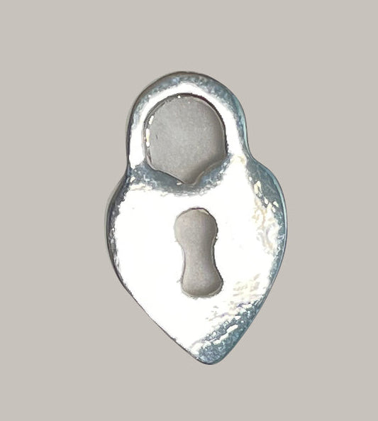 CA-CB-K123S 16x10 Lock Charm Silver